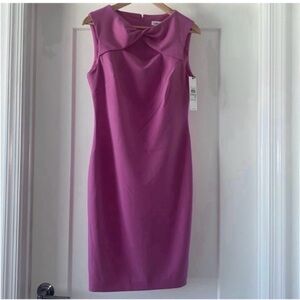 🩷 NWT! Pink CALVIN KLEIN Knotted Cut-Out Dress - Size 12